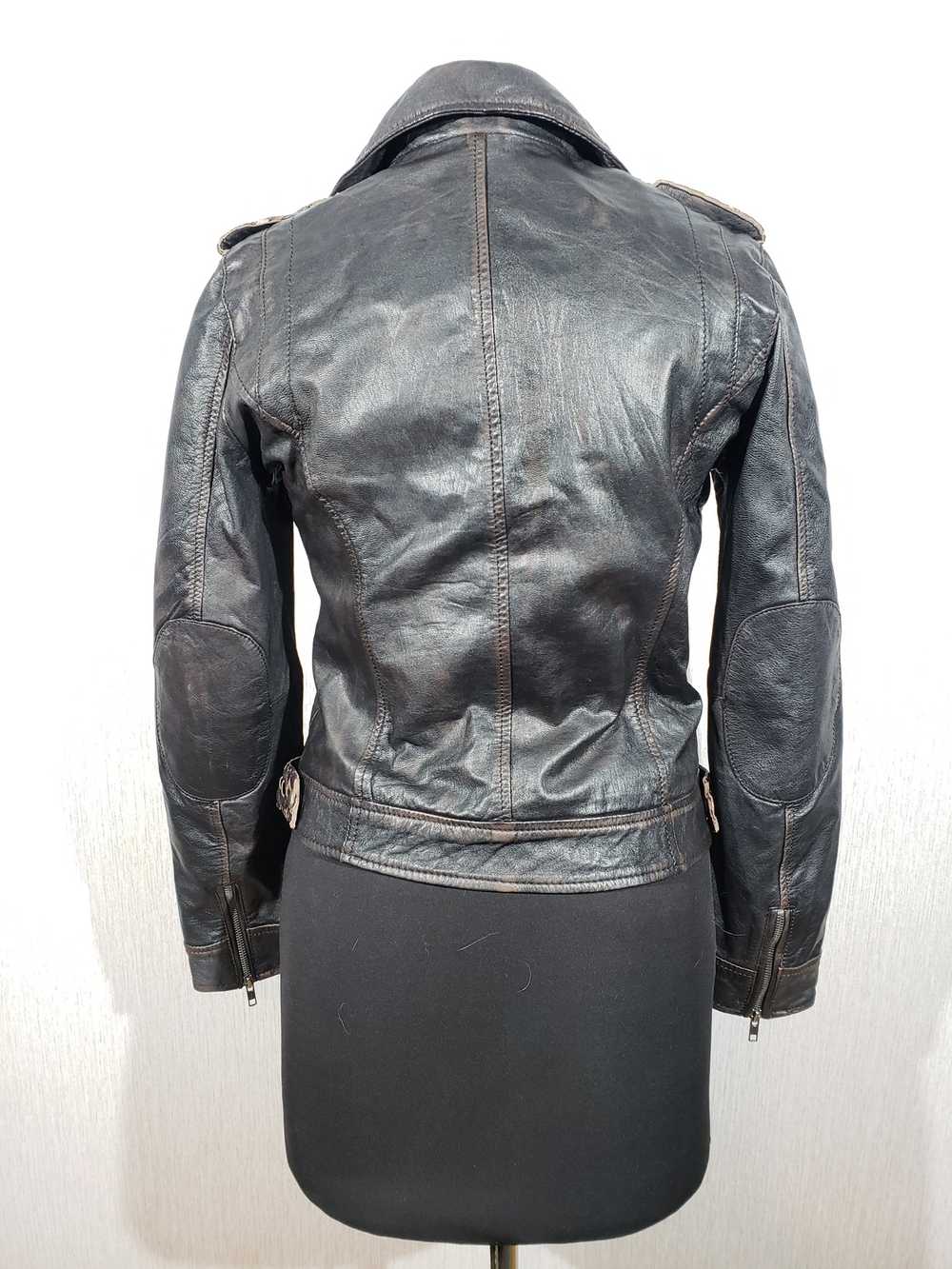 Designer × Movie Black leather women's jacket. - image 5