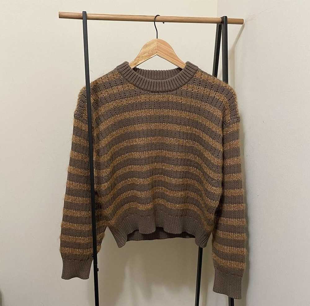 Acne Studios Acne Studios Brown Striped Mohair Sw… - image 1