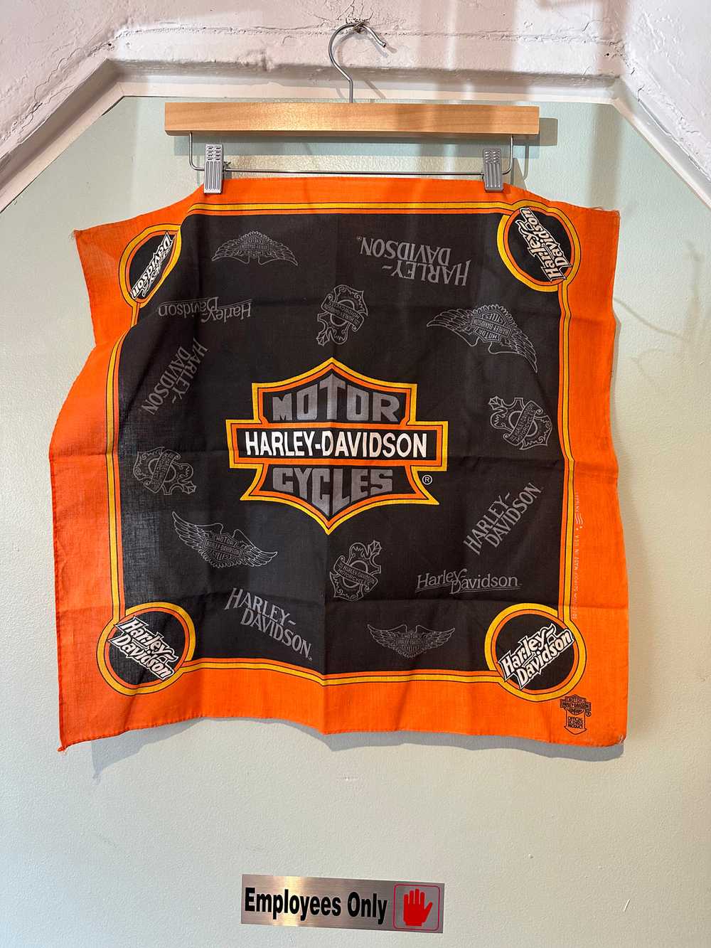 Harley Davidson Classic Orange Handkerchief - image 1