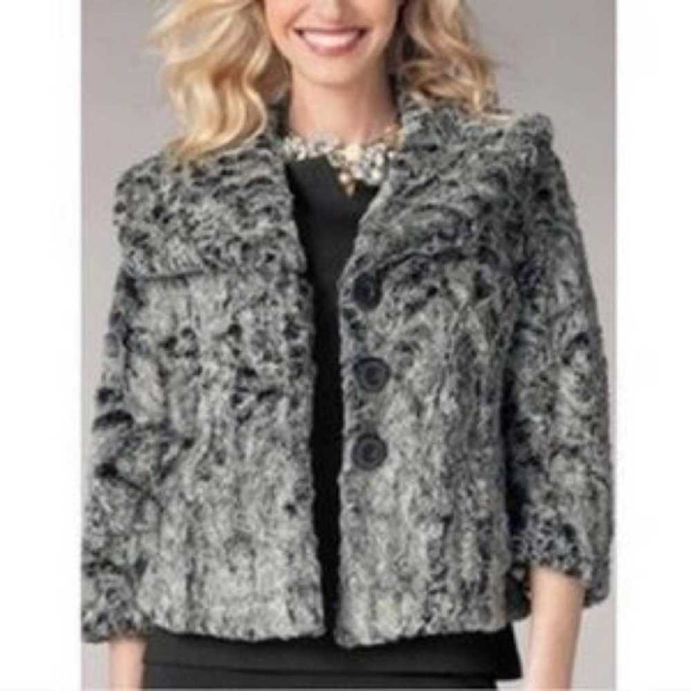 Casbia CABi gray fluffy crop jacket coat women’s … - image 1