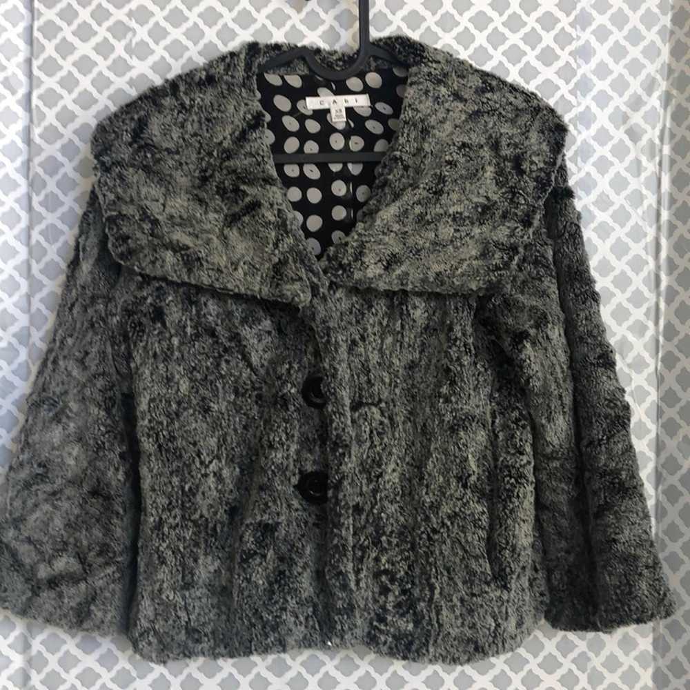 Casbia CABi gray fluffy crop jacket coat women’s … - image 2