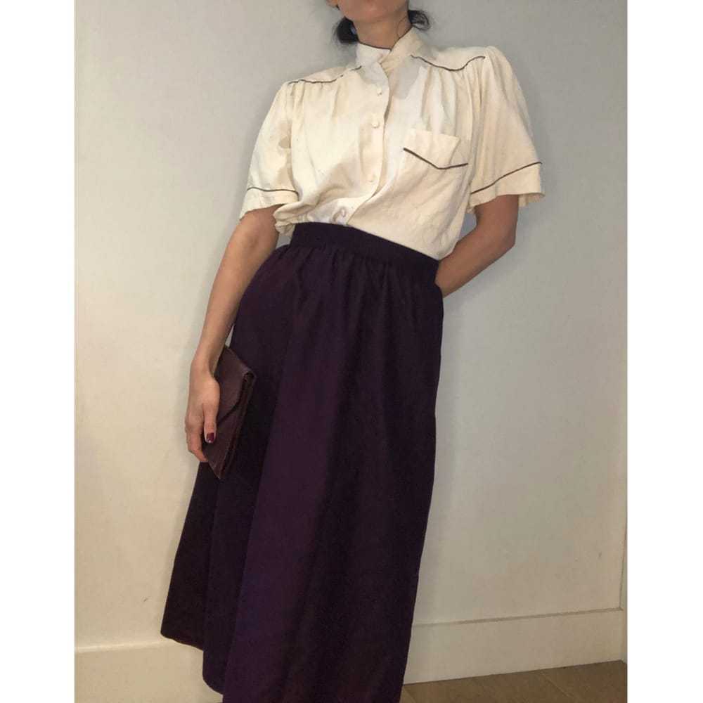 Yves Saint Laurent Wool maxi skirt - image 4