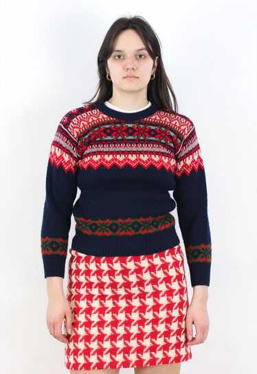 Wool Pullover Sweater Jumper Norwegian Winter Chri