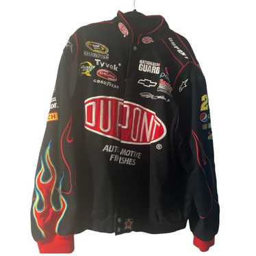 Jeff Gordon DuPont NASCAR Rainbow Leather Jacket - Maker of Jacket