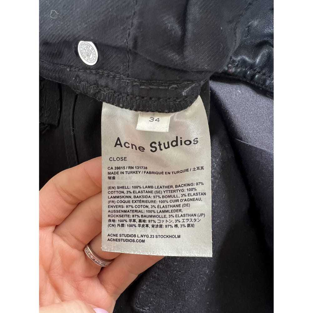 Acne Studios Leather straight pants - image 4