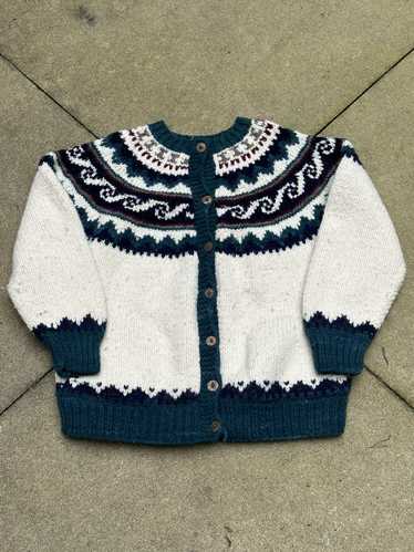 Coloured Cable Knit Sweater × Vintage VTG Handmade
