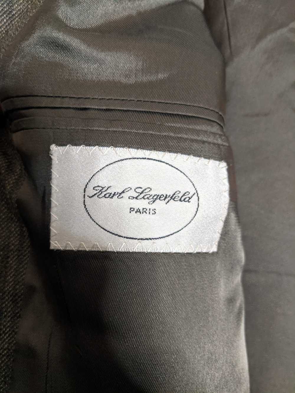 Karl Lagerfeld × Vintage Silk and wool plaid blaz… - image 3