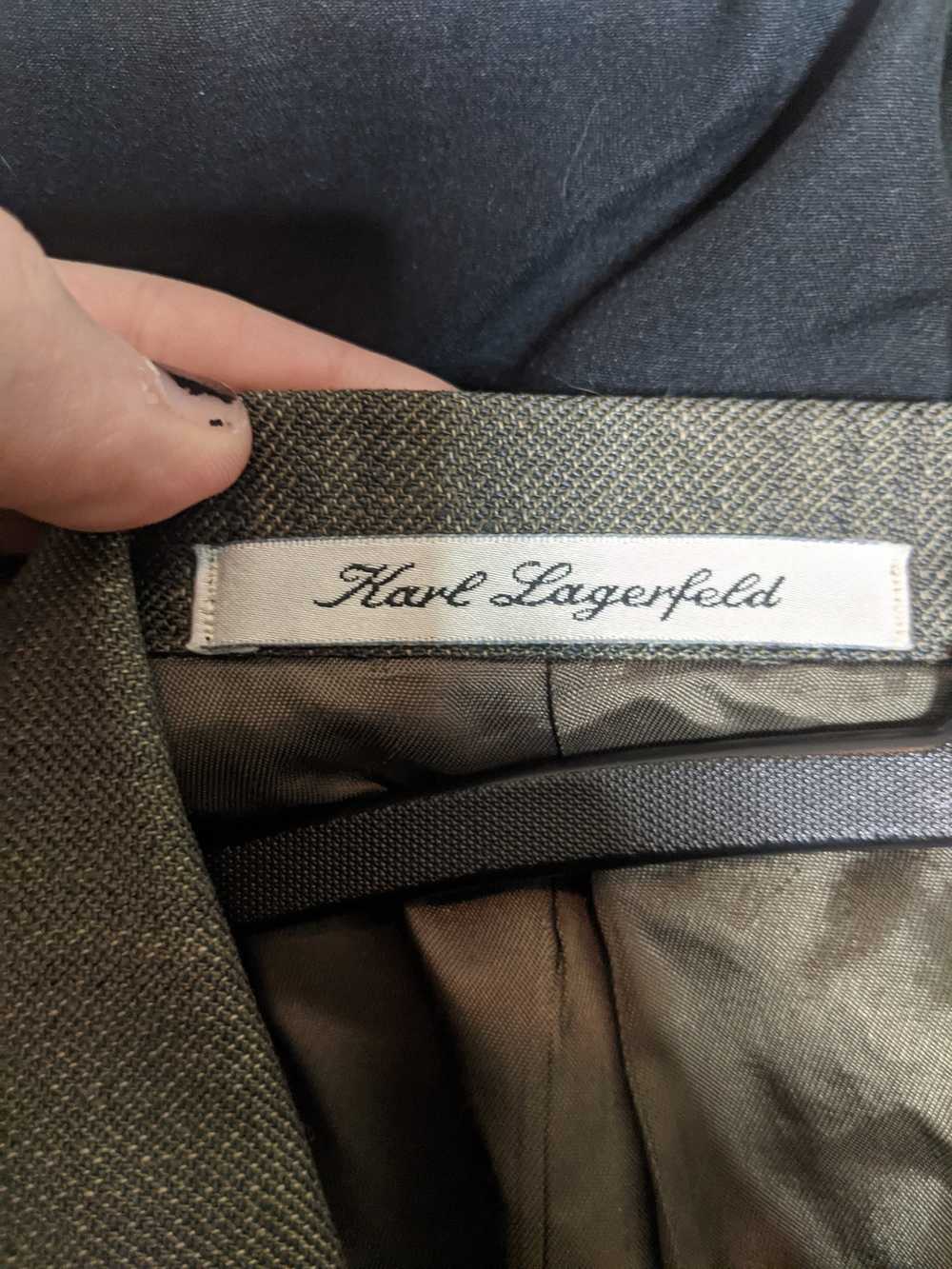Karl Lagerfeld × Vintage Silk and wool plaid blaz… - image 5