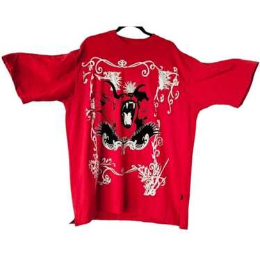 Streetwear Rocker Hip Hop Samurai T Shirt Red Velv