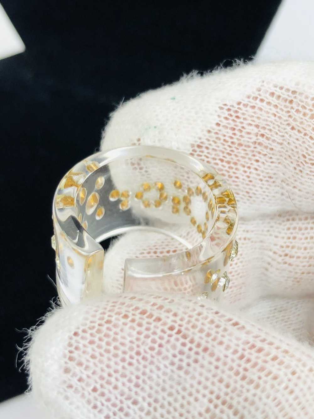 Dior Dior encrusted logo ring one size - image 3