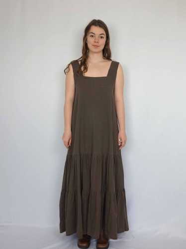 Laura Ashley Brown Pinafore Dress - S - image 1