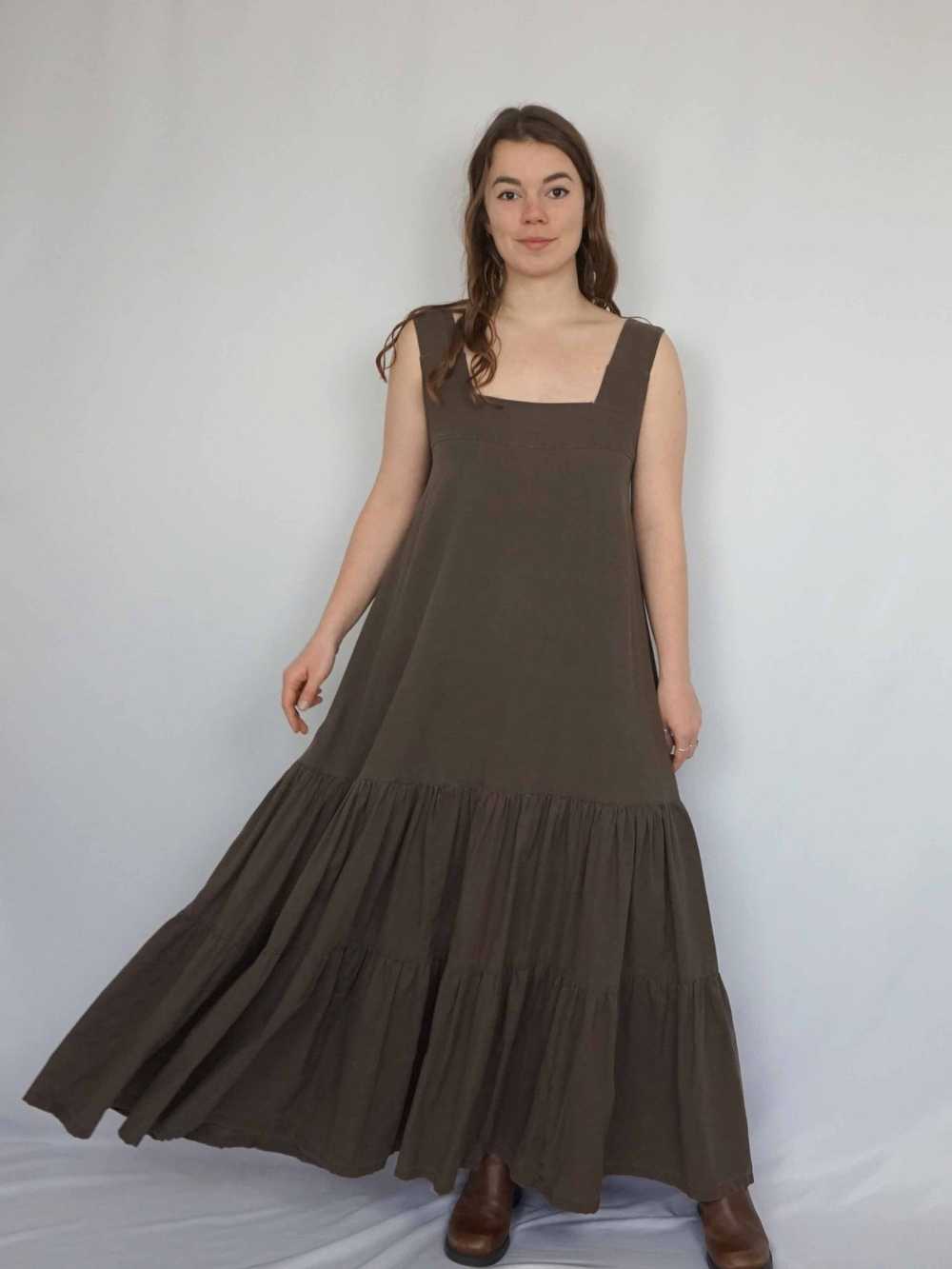 Laura Ashley Brown Pinafore Dress - S - image 3