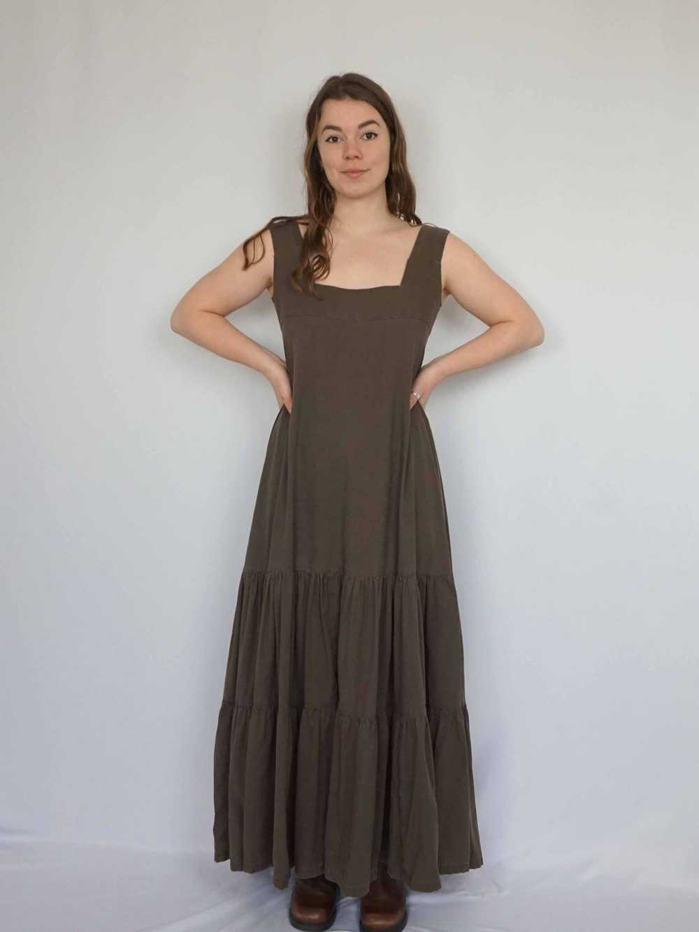 Laura Ashley Brown Pinafore Dress - S - image 5