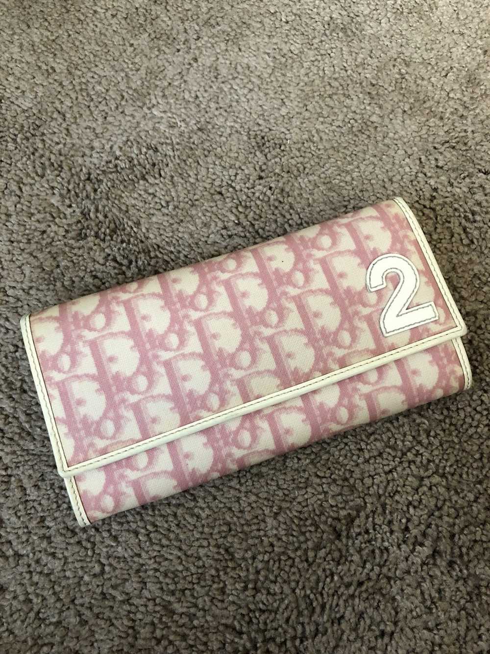 Dior Dior pink trotter 2 long wallet - image 1