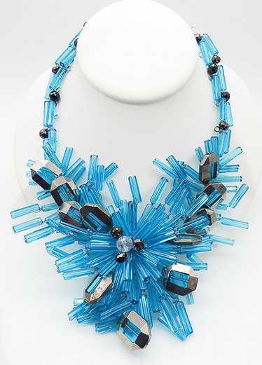 Vilaiwan Aqua Bead Starburst Statement Necklace - image 1