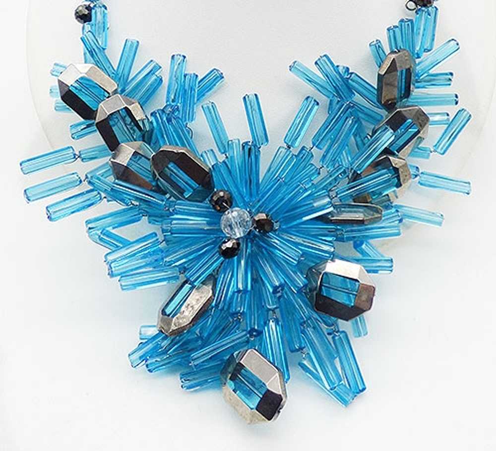 Vilaiwan Aqua Bead Starburst Statement Necklace - image 2