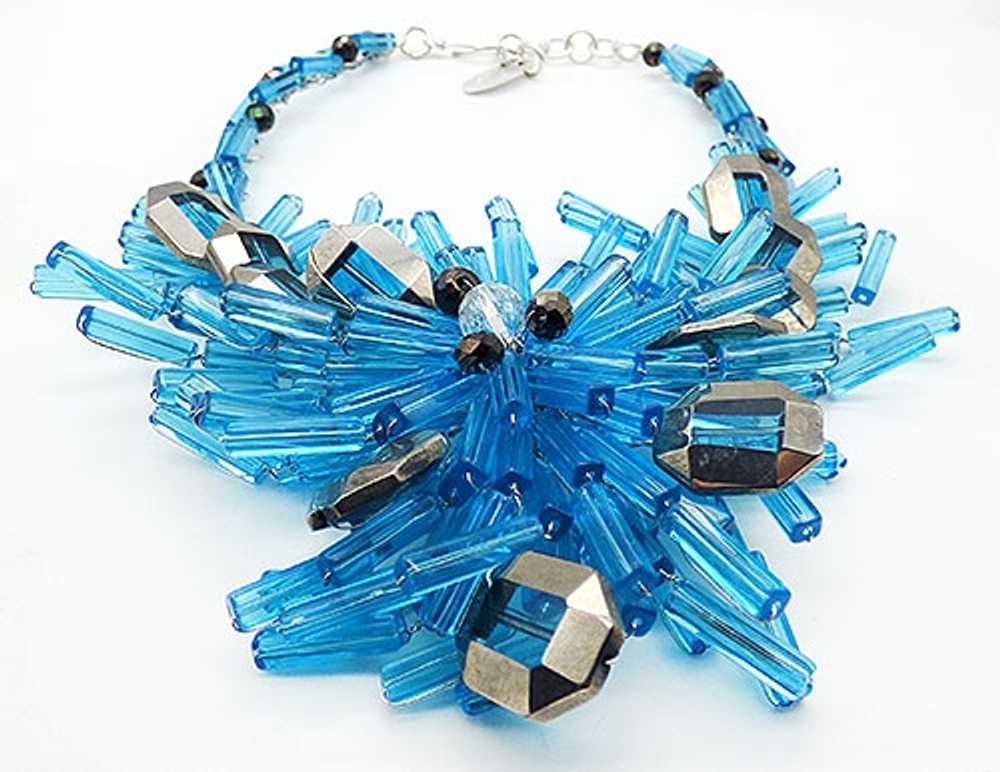 Vilaiwan Aqua Bead Starburst Statement Necklace - image 3