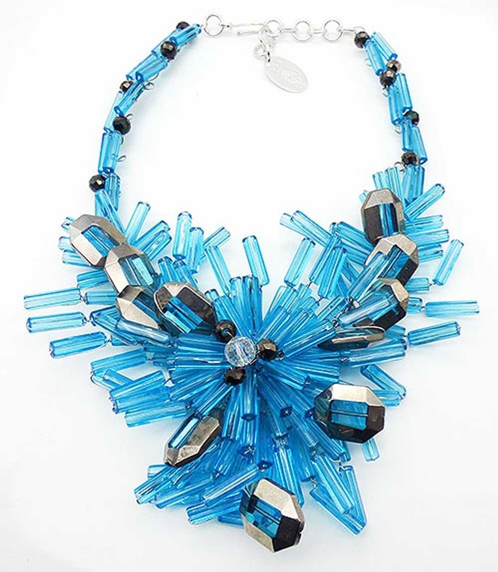 Vilaiwan Aqua Bead Starburst Statement Necklace - image 4