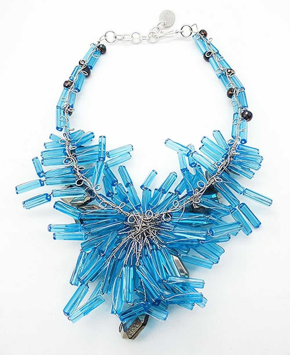 Vilaiwan Aqua Bead Starburst Statement Necklace - image 5