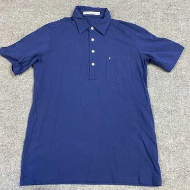 Criquet Criquet Mens Polo Shirt M Blue Solid Organ