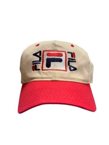 NWT Fila Mens Navy Blue Red Snapback Hat Cap Heritage Embroidered Logo  Baseball