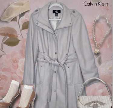 Calvin Klein Collection Vintage 90s Designer Runway Wool Strapless Dress  Size 4