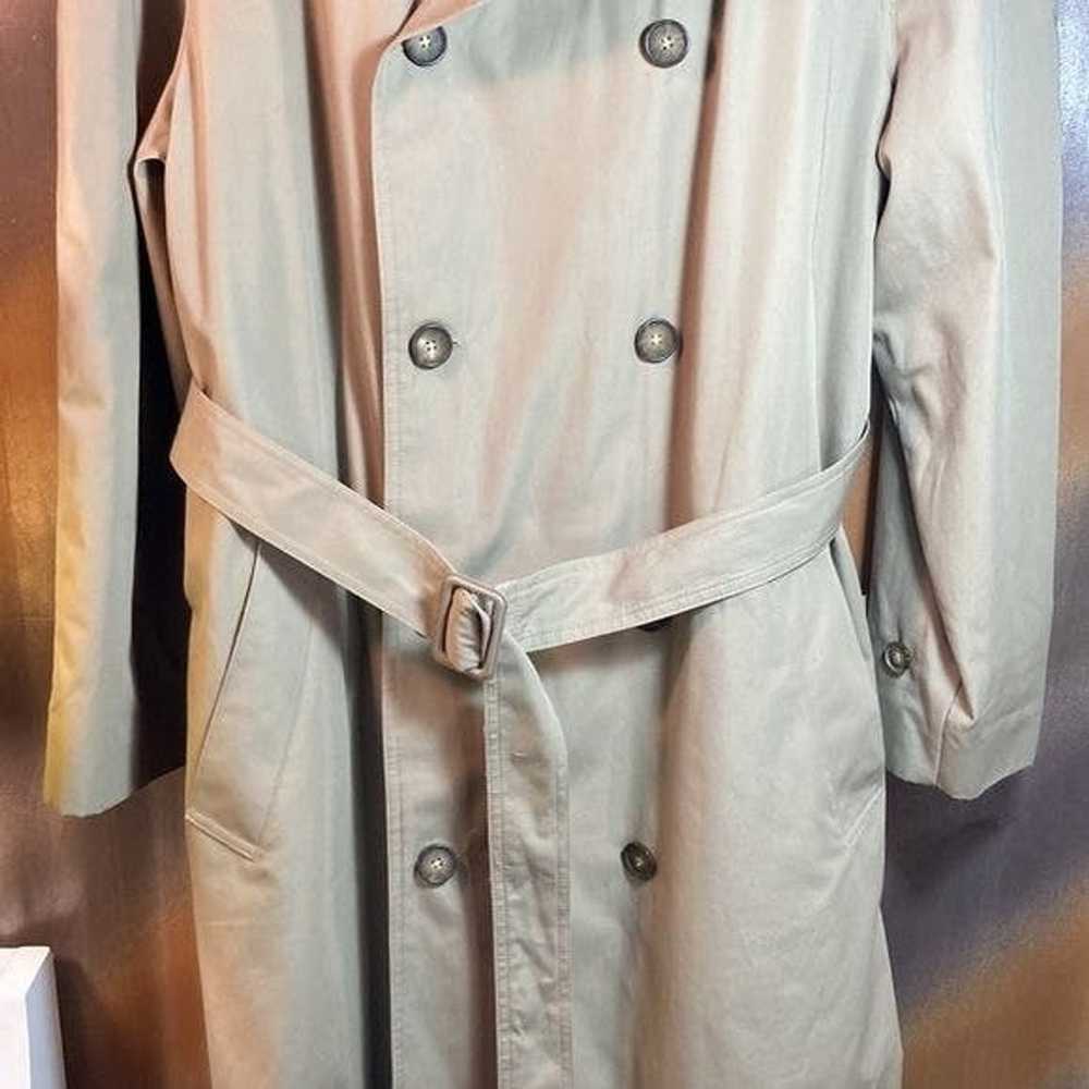 London Fog London Fog Trench Coat Satin Wool Zip … - image 3