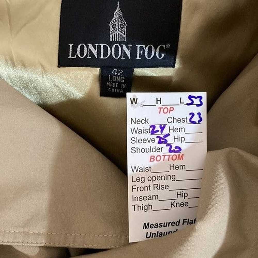 London Fog London Fog Trench Coat Satin Wool Zip … - image 8