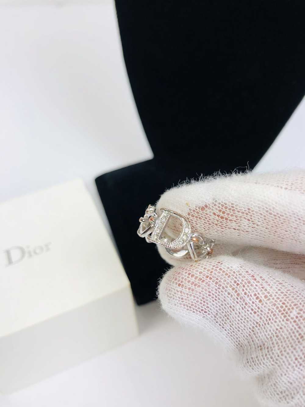 Dior Dior encrusted logo ring size 5 - image 1