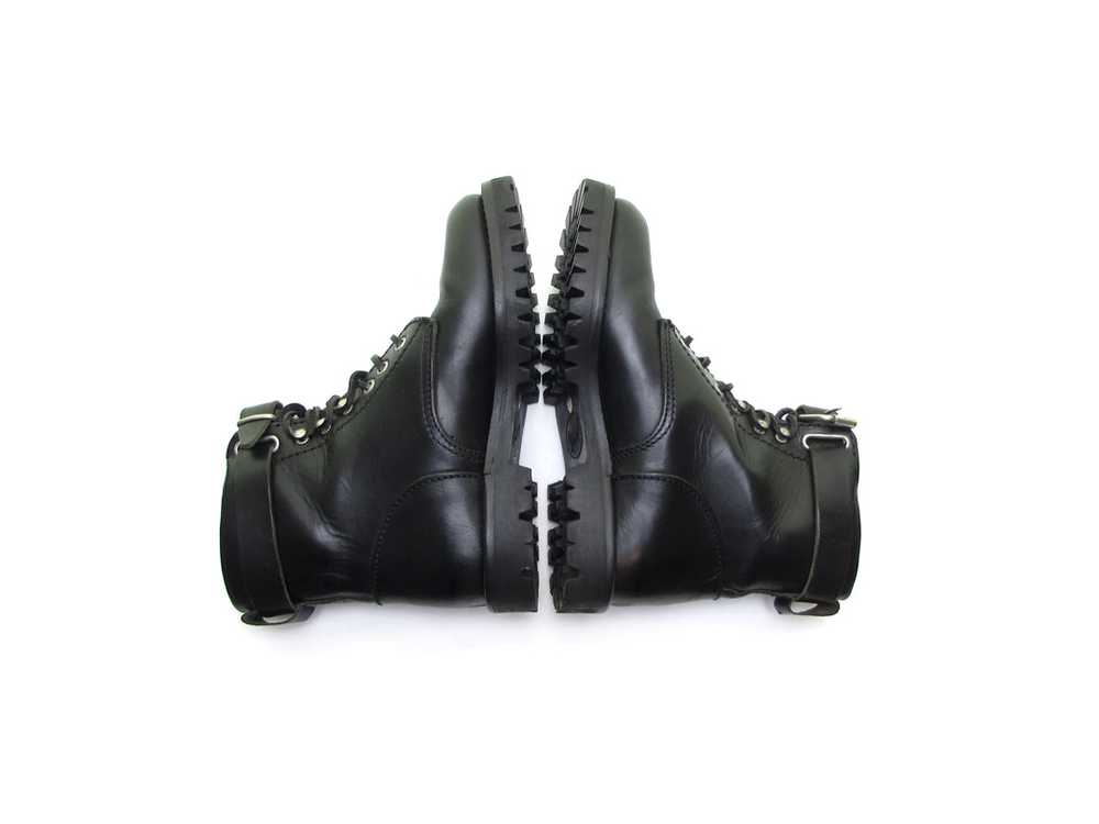 Vintage 90s Italian Leather Combat Boots with Squ… - image 11