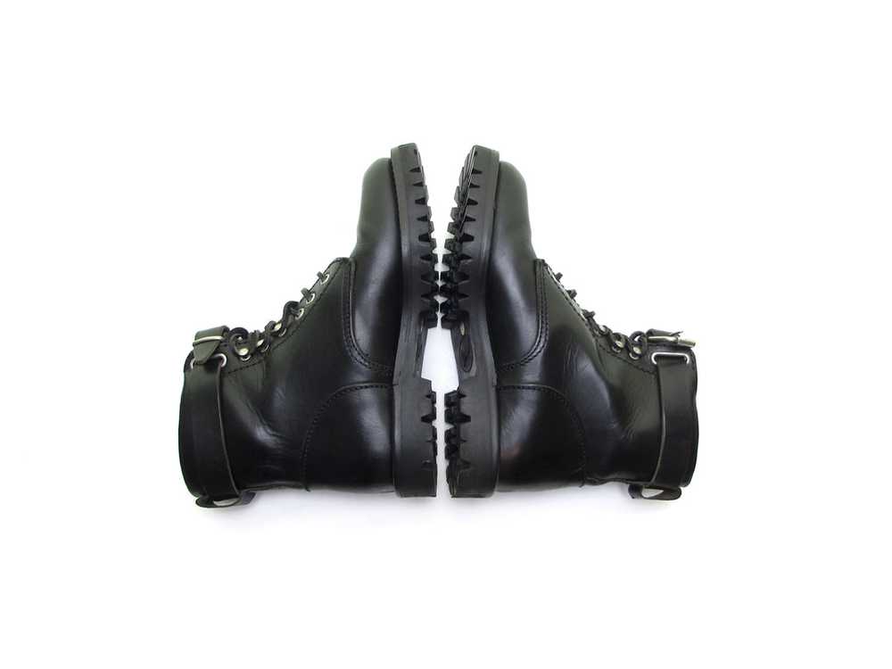 Vintage 90s Italian Leather Combat Boots with Squ… - image 6