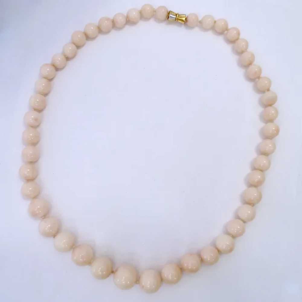 Exceptional Graduated Angel Skin Coral Bead Neckl… - image 12