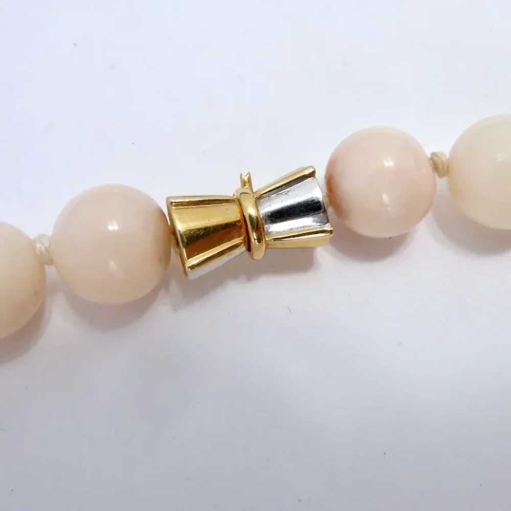 Exceptional Graduated Angel Skin Coral Bead Neckl… - image 7