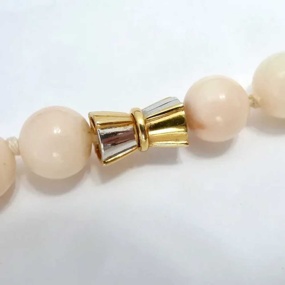 Exceptional Graduated Angel Skin Coral Bead Neckl… - image 9