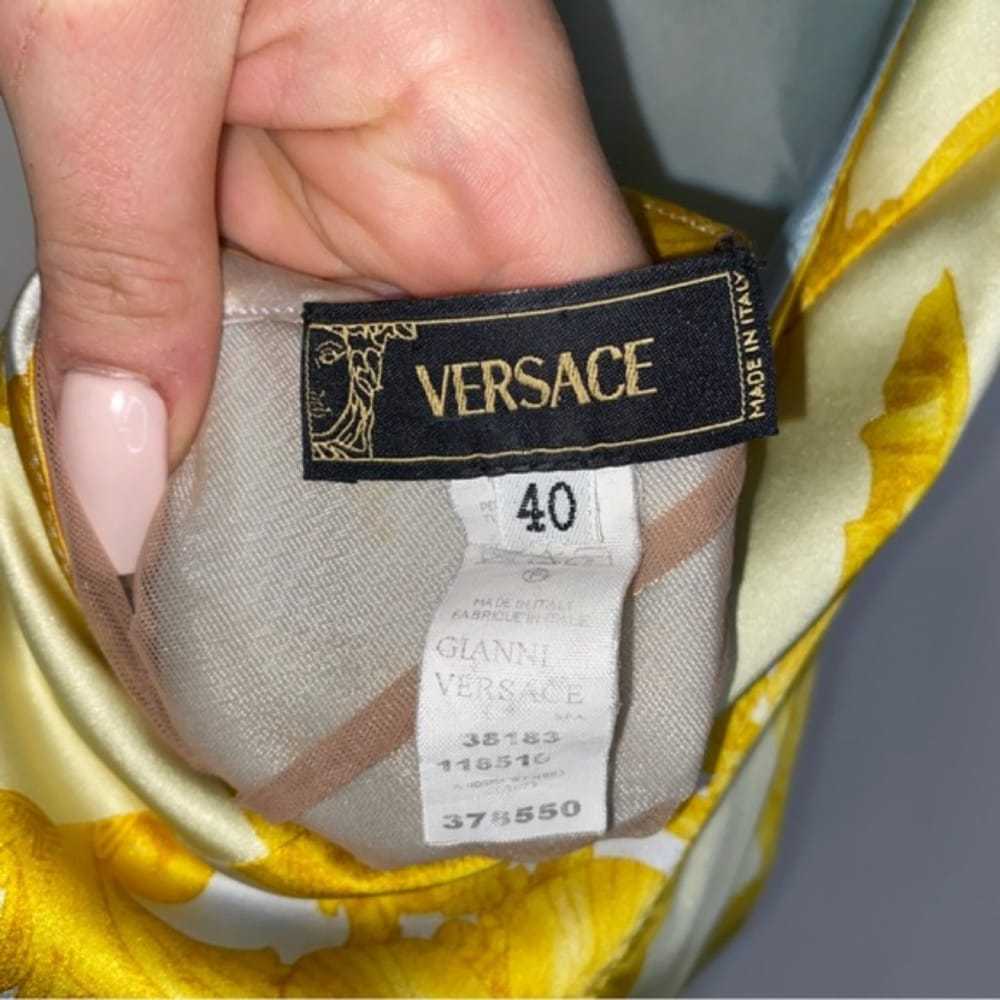 Versace Silk mid-length dress - image 10