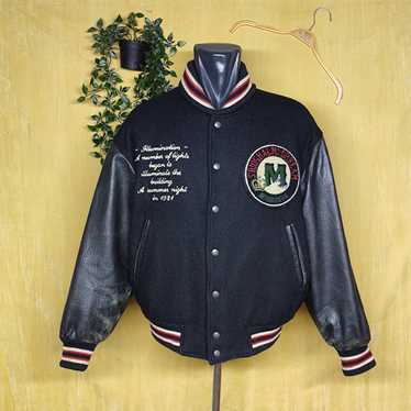 Buy Vintage 90s Mcgregor Club Embroidery Varsity Leather Jacket Online in  India 