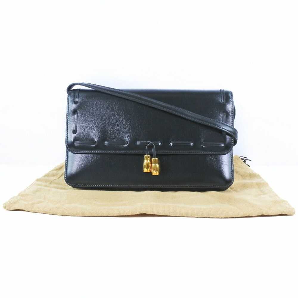 Hermes Hermes 2WAY Clutch Tassel Calf Black 〇O Wo… - image 10