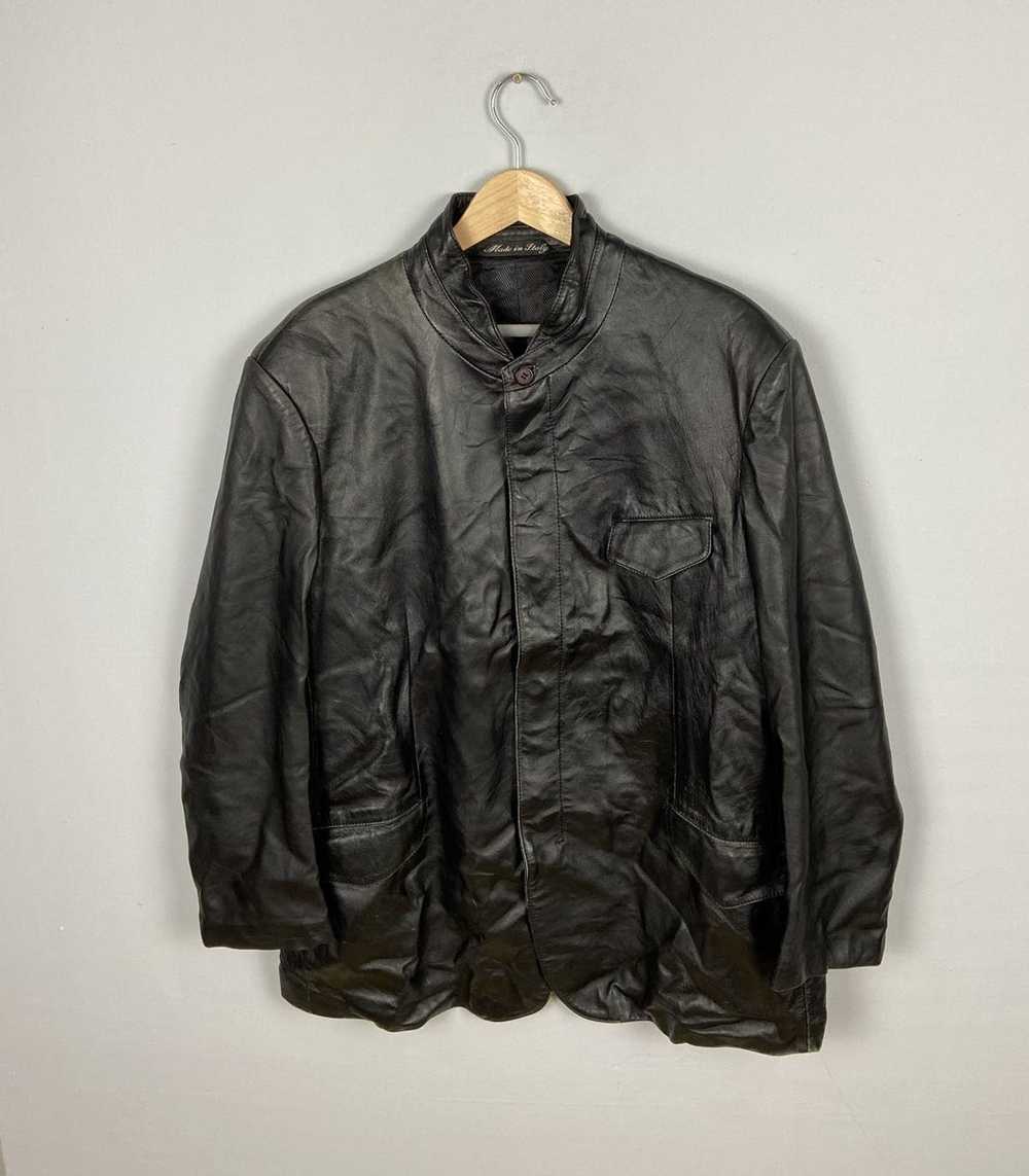 Giorgio Armani × Leather Jacket × Vintage Vintage… - image 1