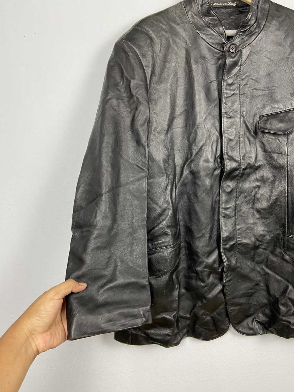Giorgio Armani × Leather Jacket × Vintage Vintage… - image 2