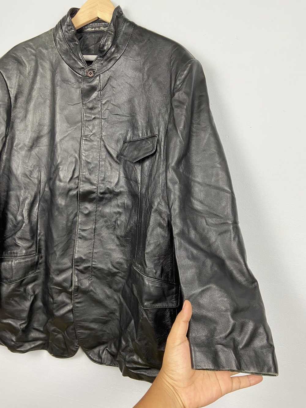 Giorgio Armani × Leather Jacket × Vintage Vintage… - image 3