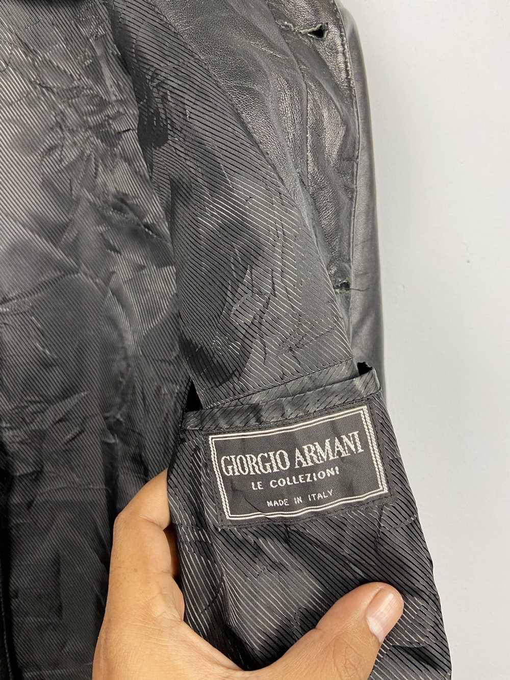 Giorgio Armani × Leather Jacket × Vintage Vintage… - image 5