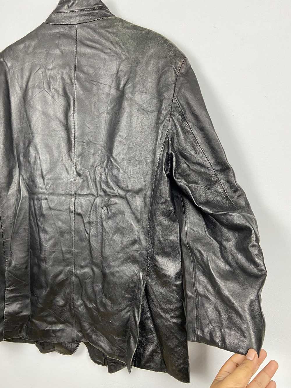 Giorgio Armani × Leather Jacket × Vintage Vintage… - image 8
