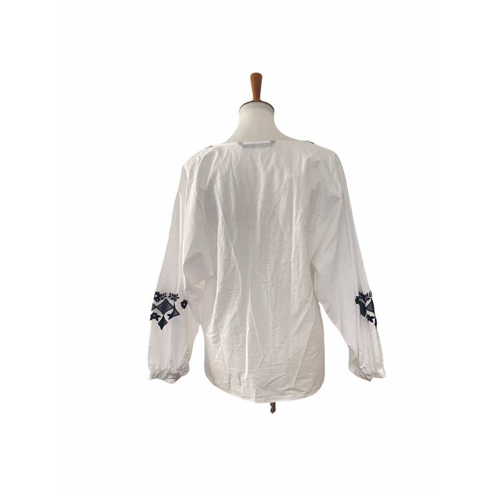Zara Zara V Neck Floral Embroidered Pullover Top … - image 3