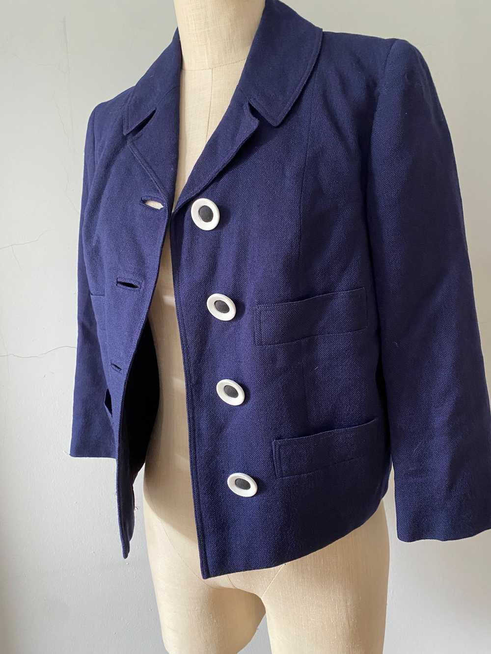 womens 1950s blazer / 50s womens cropped jacket /… - image 4