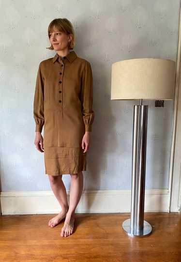 vintage Rebecca Moses dress / minimal shirt dress… - image 1