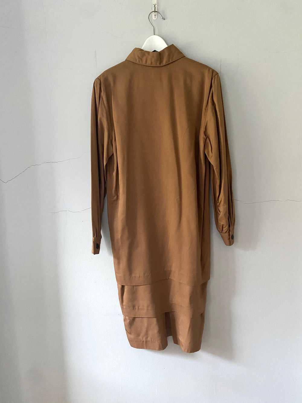 vintage Rebecca Moses dress / minimal shirt dress… - image 8