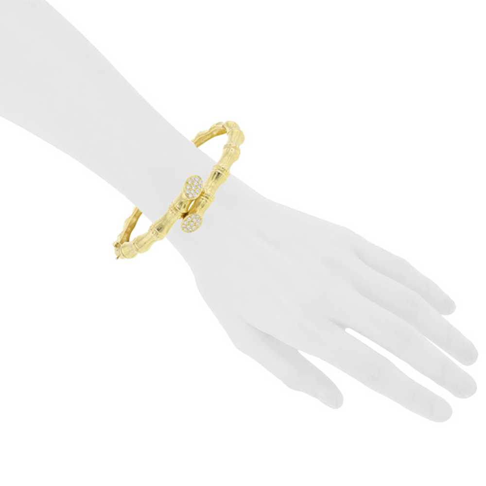 Vintage 1970's bracelet in yellow gold and diamon… - image 2