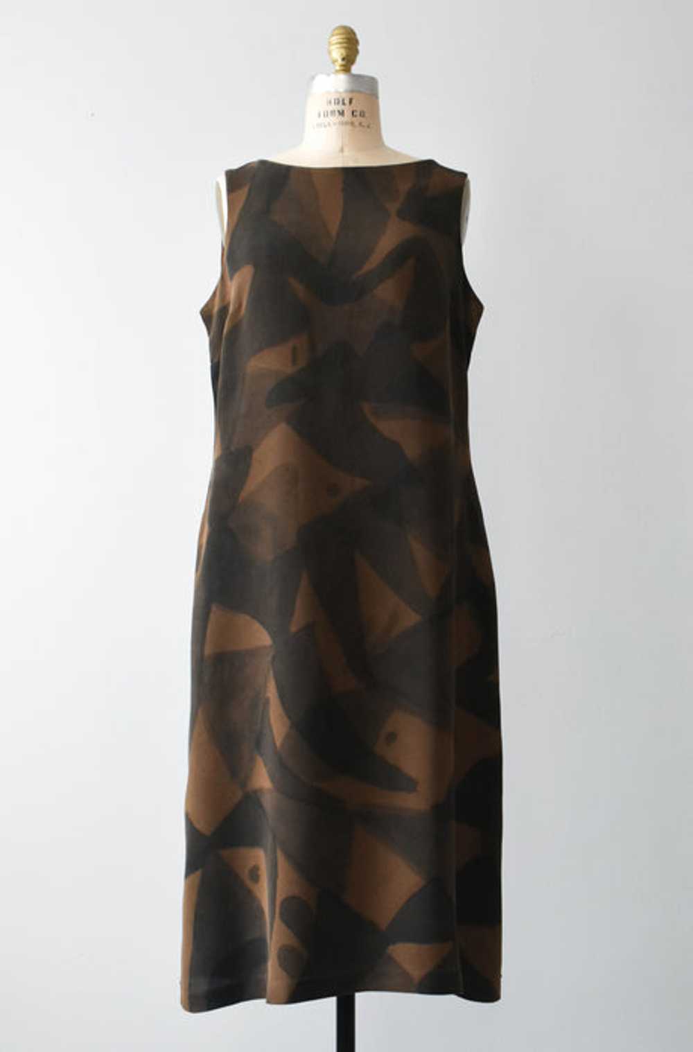 hand-painted vintage silk dress 02 - image 3