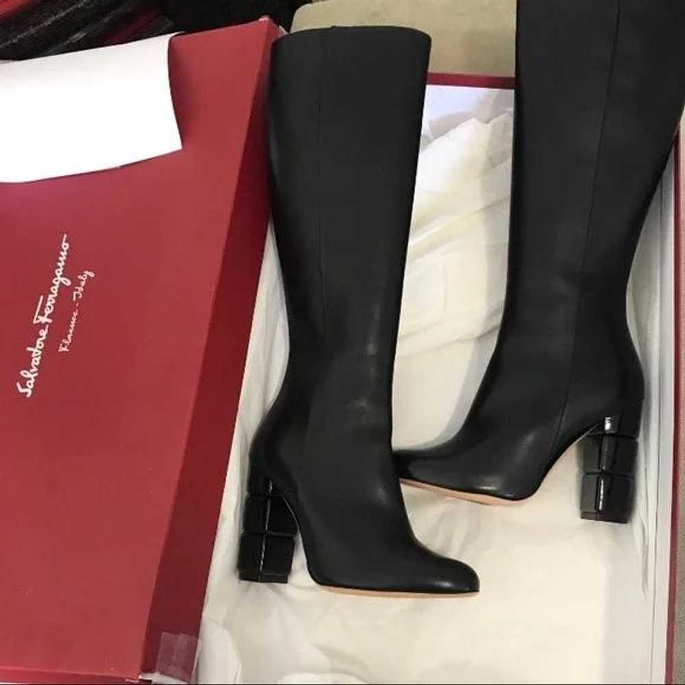 Product Details Black Leather Knee Boots - image 6