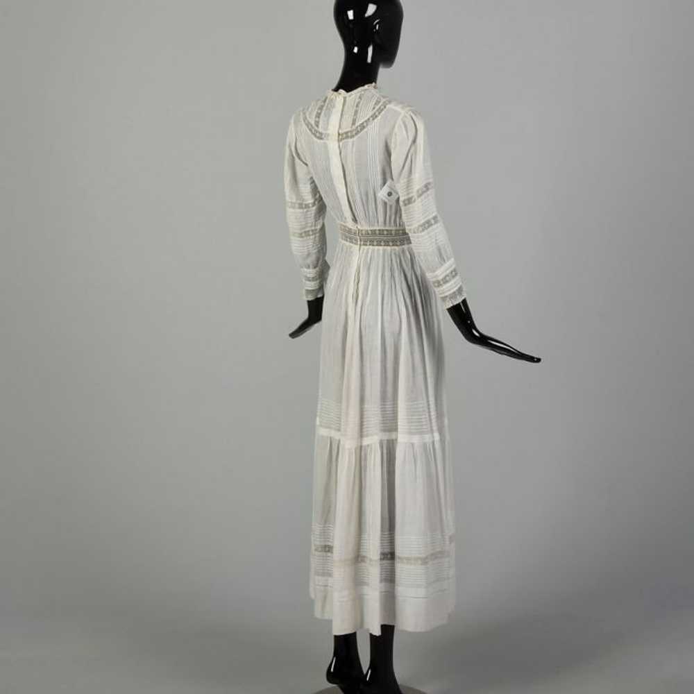 XXS 1890s Victorian Dress Pigeon Bust Cotton Lawn - image 4